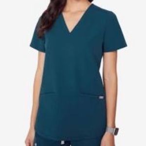 GUC Figs Caribbean Blue XXS Casma scrub top